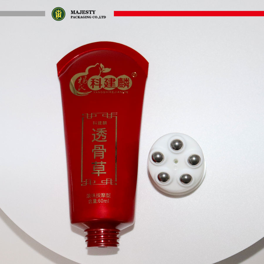 Tube en plastique multifonctionnel personnalisé de 30ML à 250ML, pour crème pour les yeux, tuyau cosmétique, tête de Massage à bille, comprend un emballage d'extrusion