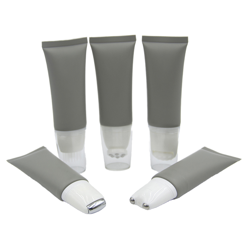 Tubes de crème cosmétique à fonction spéciale OEM, avec brosse en Silicone, boule à rouleau, lavage doux du visage et emballage de crème pour les yeux, Tube de MASSAGE