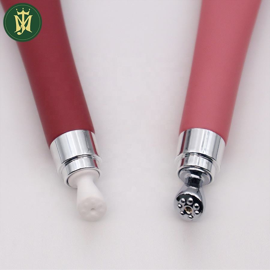 Tube de crème pour les yeux à presser cométique personnalisé, tête en céramique en alliage de Zinc, emballage de tuyau, 10ml, 15ml, 20ml