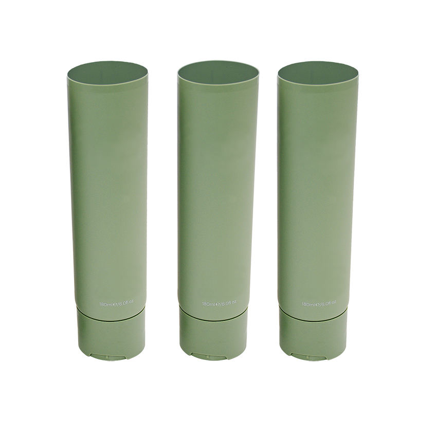 Tubes d'emballage cosmétique pour lotion pour le corps, shampoing, gel douche, plastique 120 ml, 200 ml, 250 ml, disque de presse, capuchon supérieur, étiquetage en forme de compression