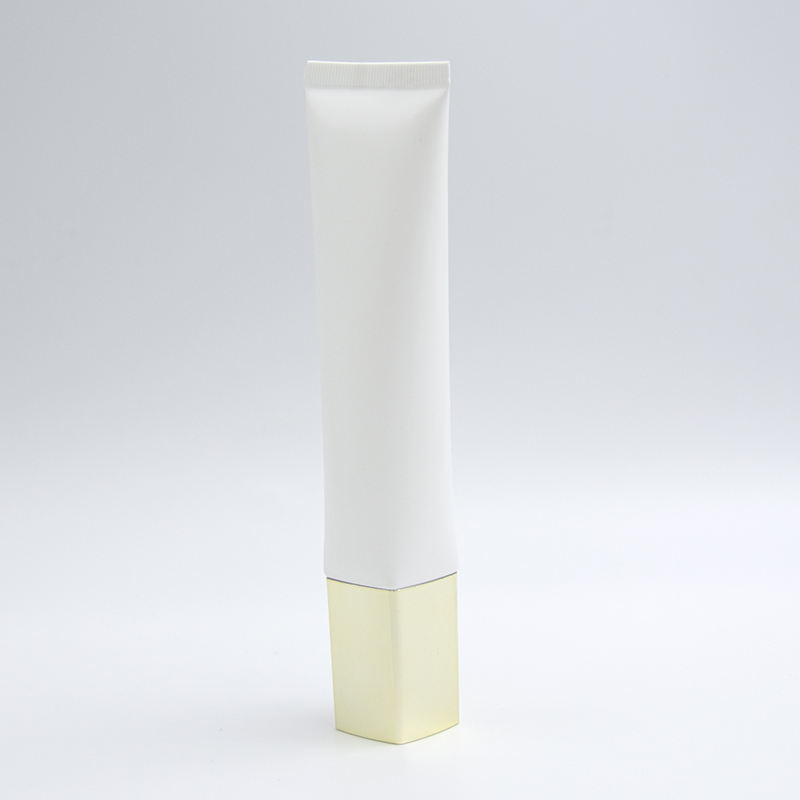 Tube de Gel nettoyant pour le visage, en plastique cosmétique souple de forme carrée OEM, 50ml, utilisé pour le maquillage et le sérum avec dessus à vis