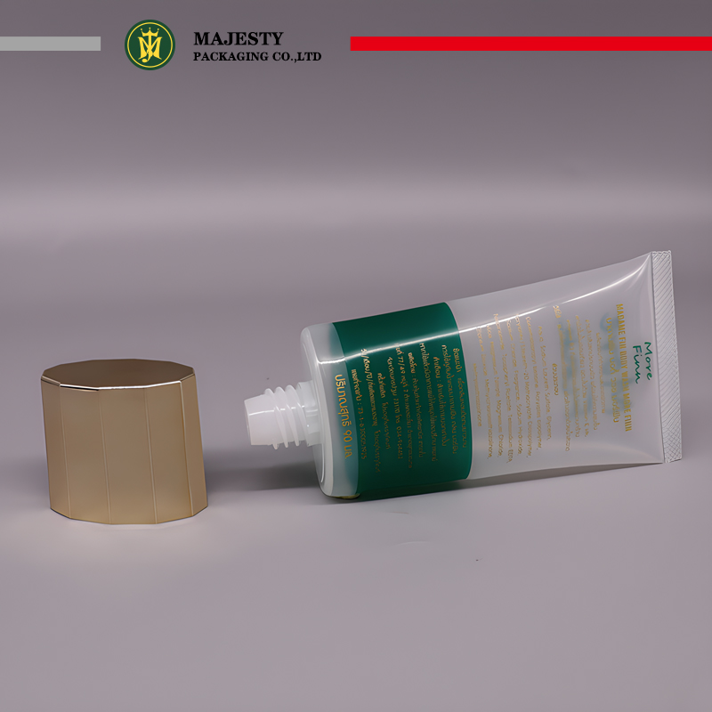 Bouchon polygone ovale en métal personnalisé, Tube de nettoyage du visage de 40mm de diamètre, 80 ~ 180 Ml, crème solaire, Lotion pour le corps, fond de teint BB crème