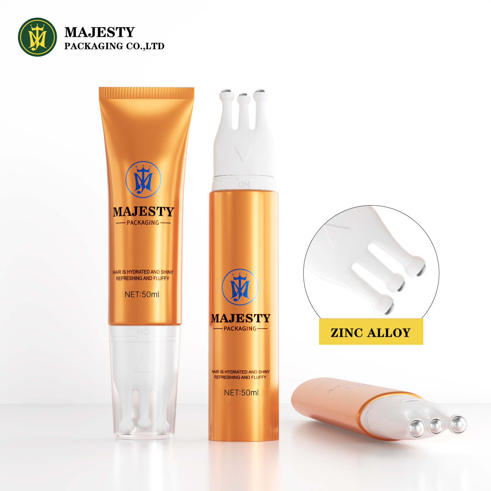 Plastic PE Cosmetic Skincare Teube Massage Roller Function Function Tube