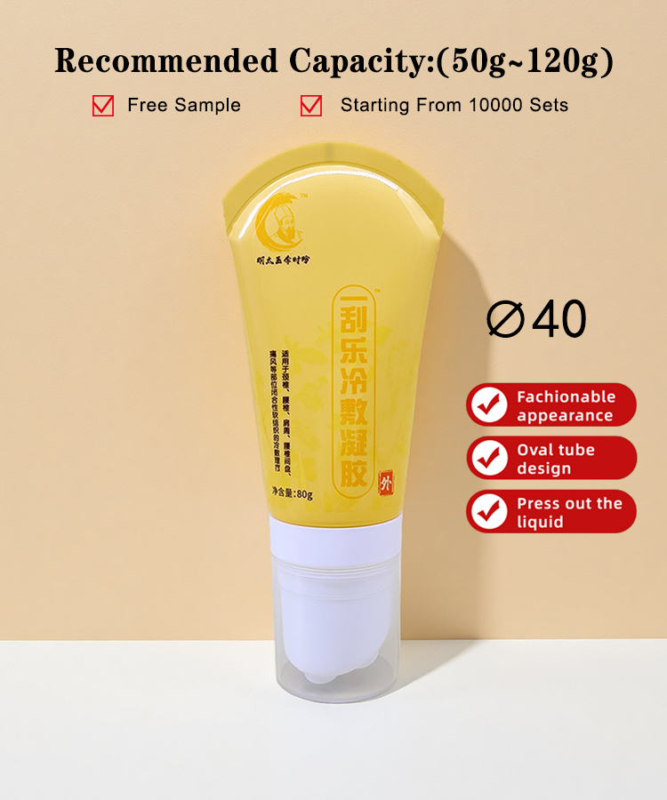 Tube applicateur en silicone en plastique cosmétique 