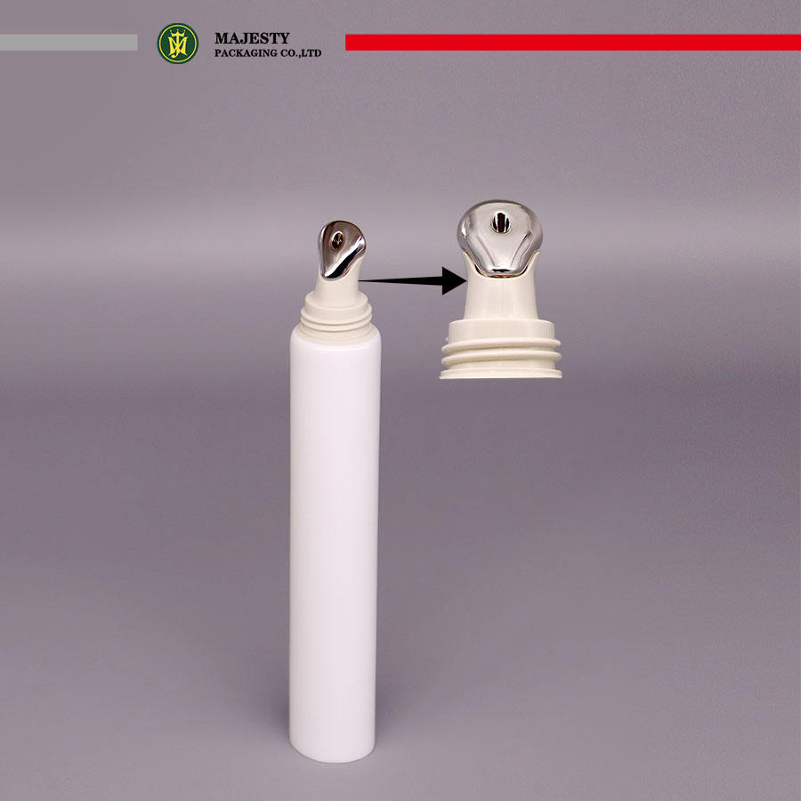 Tube de crème pour les yeux en plastique, nouvelle série avec applicateur en alliage de Zinc, emballage de Tube cosmétique en plastique, Tube de soins de la peau 10ml 20ml 30ml