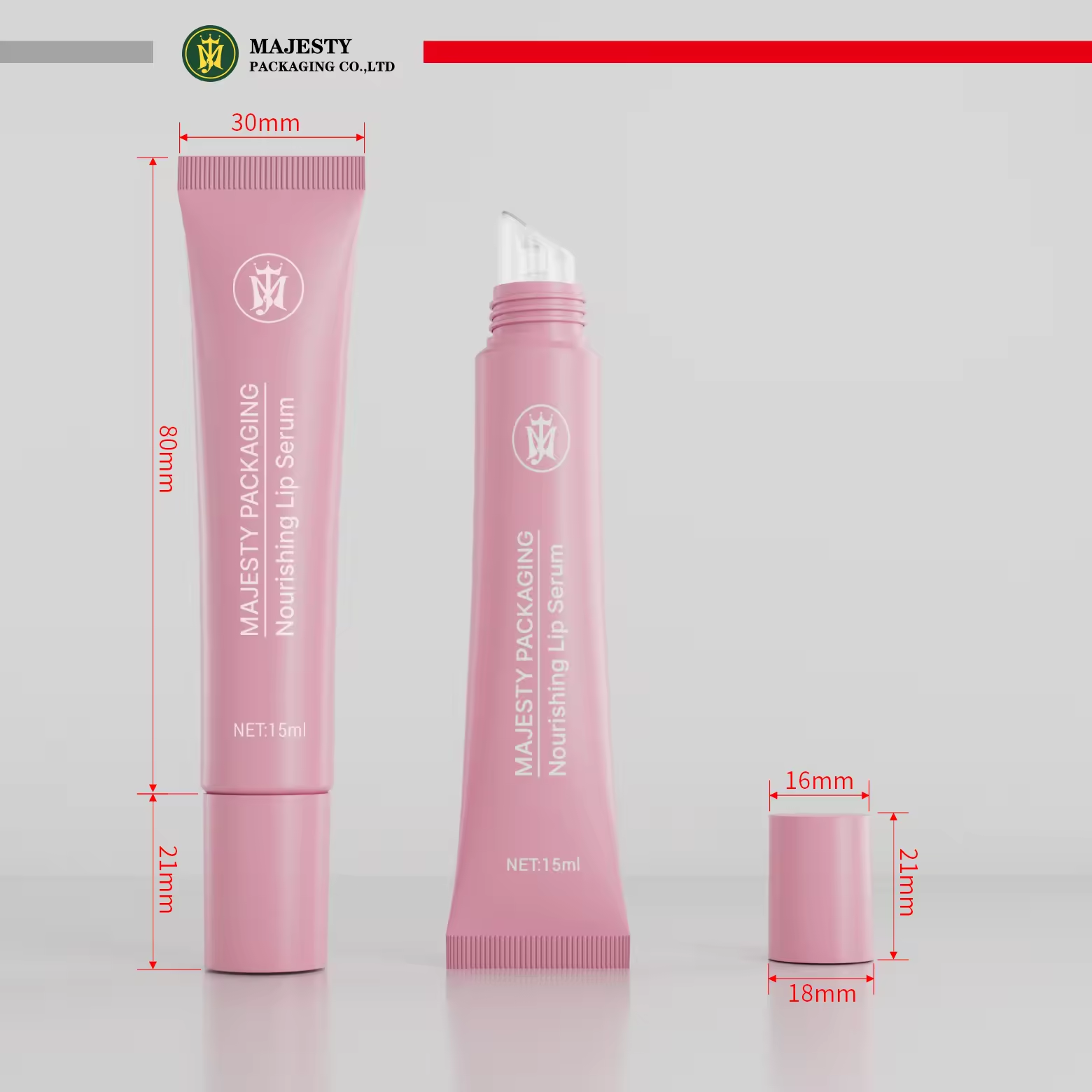 Tube PP de 19mm, 5ml, 10ml, 15ml, Tubes en plastique cosmétique avec applicateur en Silicone, bâton à lèvres, brillant à lèvres, prix direct d'usine