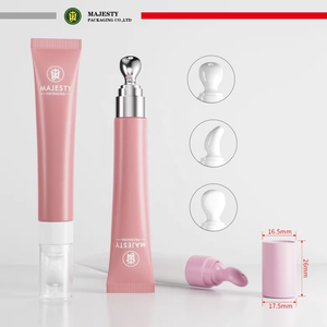 Tube de crème pour les yeux, Tube de brillant à lèvres à compression douce, diamètre de 19mm, applicateur en céramique en alliage de Zinc, capacité de 10 à 30ml, bouchon à vis