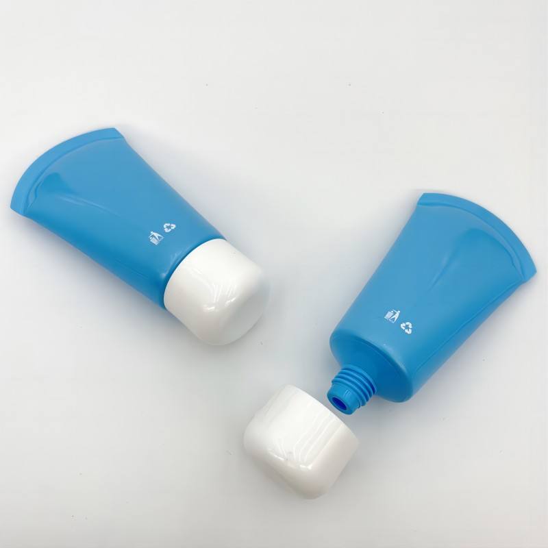 Tube vide à presser personnalisé 50-70ml, rondelle de visage en plastique pour soins de la peau avec bouchon à vis, Tube PP