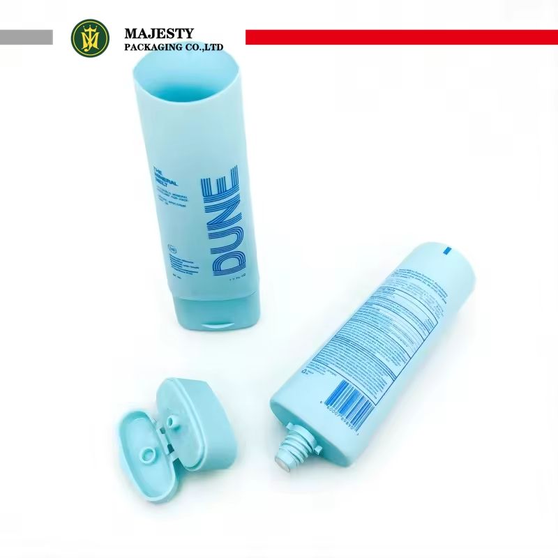 Capuchon ovale personnalisé en PE, Tube à pression souple, crème nettoyante pour le visage, protection solaire, Lotion pour le corps, cosmétiques