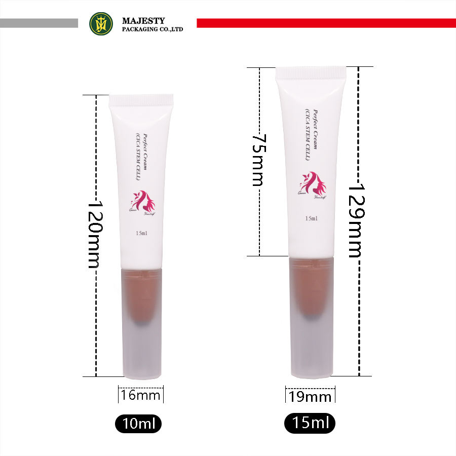 Tube applicateur à rouleau unique avec interrupteur, 5ml/10ml/15ml, Tube personnalisable pour rouge à lèvres, brillant à lèvres, baume à lèvres, emballage cosmétique en plastique