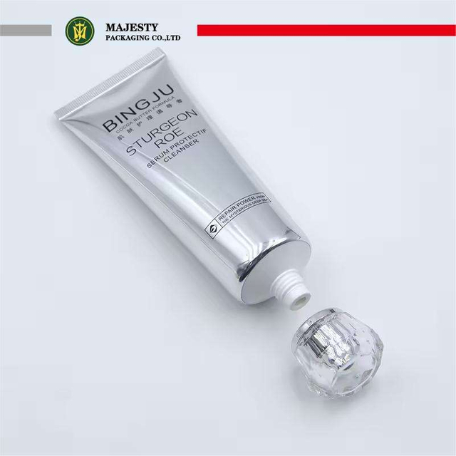 Tube souple laminé ABL personnalisé BB crème Lotion nettoyant pour le visage Tube en plastique en aluminium cosmétique capuchon acrylique