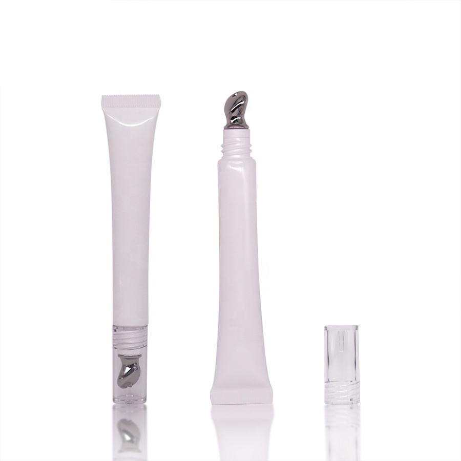 Tube en plastique de nouvelle série populaire avec applicateur en alliage de zinc ou en céramique Bouchon PETG Emballage de tube cosmétique en plastique Baume à lèvres Rouge à lèvres