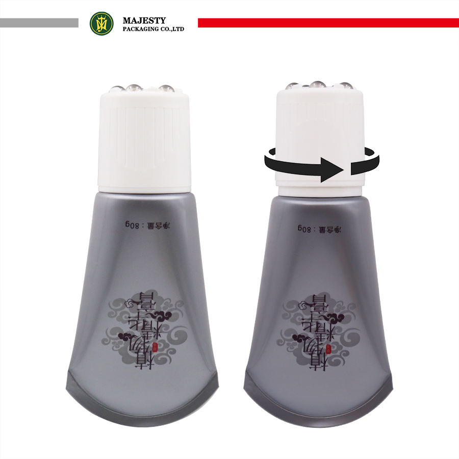 Tube cosmétique en plastique avec rouleau de Massage à bille en acier inoxydable, Tube vide pour Lotion corporelle, emballage de Tube de crème de Massage