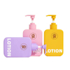 Vide 150ml 300ml luxe douche Gel pompe HDPE bouteille en plastique emballage plat carré shampooing et revitalisant bouteilles pour cheveux