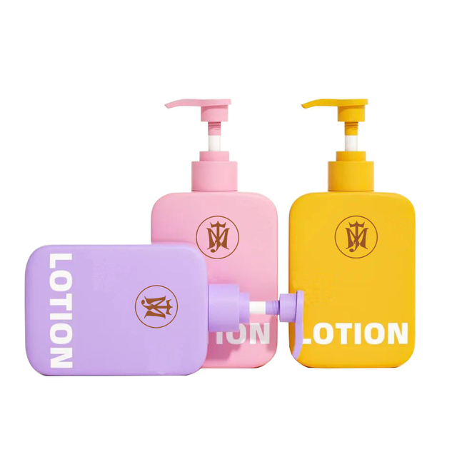 Vide 150ml 300ml luxe douche Gel pompe HDPE bouteille en plastique emballage plat carré shampooing et revitalisant bouteilles pour cheveux