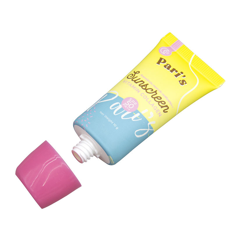 Tube cosmétique en plastique vide de 3 ml, Mini compression avec Logo personnalisé, pour protection solaire du visage et soins du visage, Tube de fond de teint pour les mains