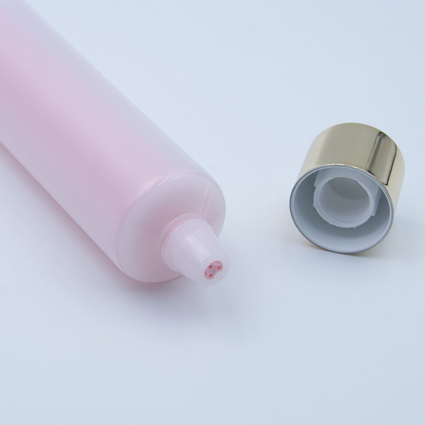 Tube à presser souple Transparent personnalisé à Double chambre, emballage extrudé Double PE, crème de soins pour la peau, protection solaire pour le visage, Lotion pour les yeux