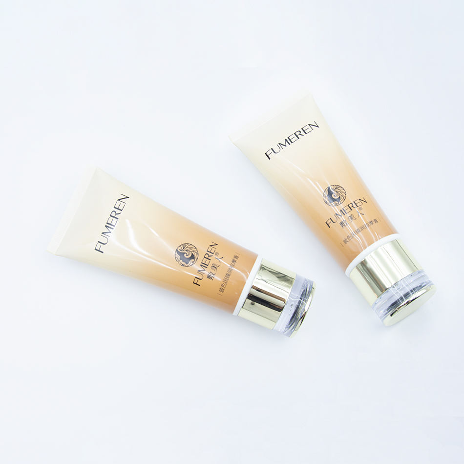 Tube à presser en plastique vide personnalisé, emballage BB crème, soins de la peau, Lotion pour le visage, cosmétiques, Logo imprimé, comprend un shampoing de protection solaire