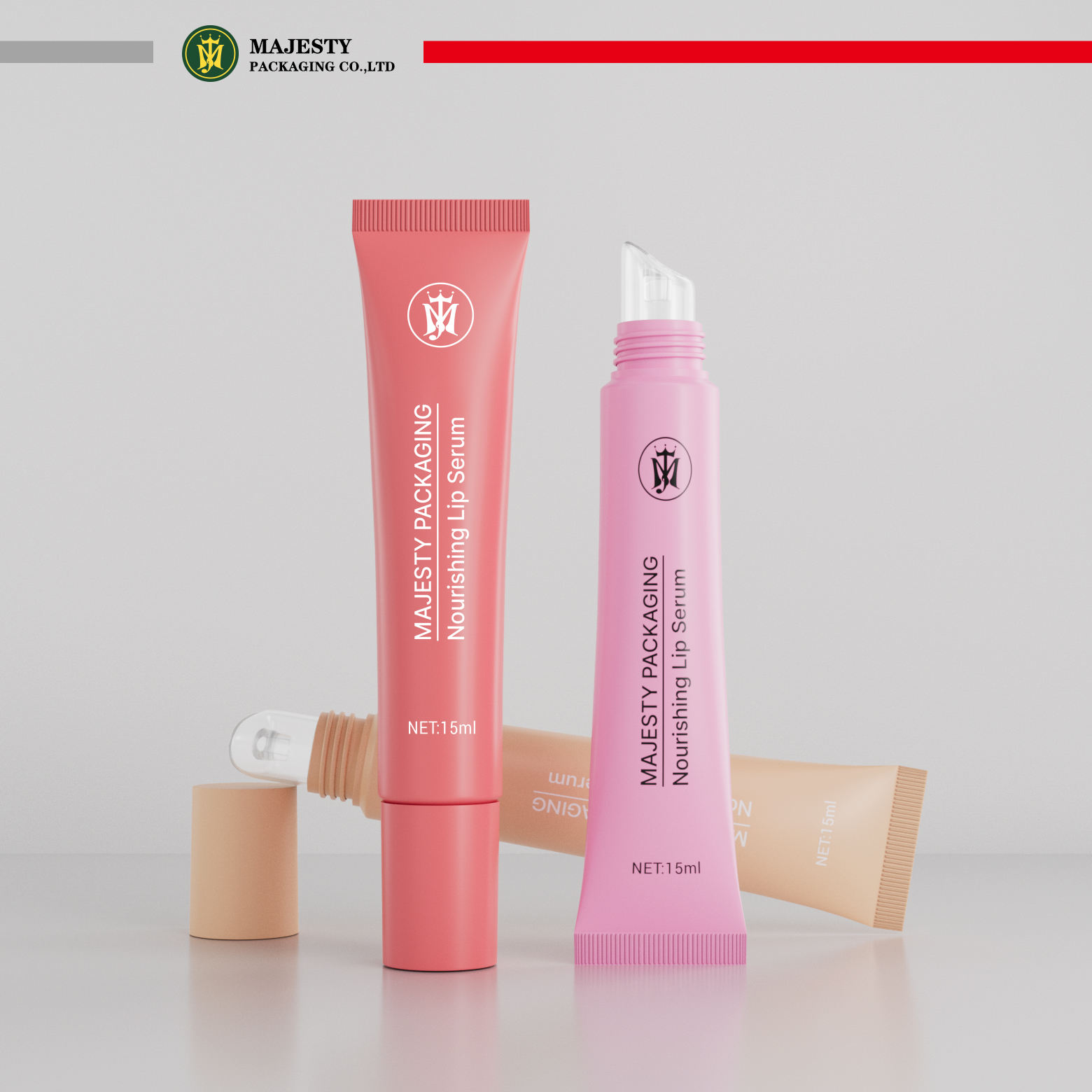 Tubes à presser de brillant à lèvres personnalisés 10ml 15ml, conteneurs de brillant à lèvres, Tube souple en plastique, Tube de brillant à lèvres en plastique personnalisé