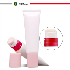 Tube d'application d'éponge en plastique vide, avec applicateur d'éponge à distribution centrale, Lotion pour le corps, crème pour le visage, emballage en plastique