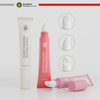 Dessus rabattable de conception personnalisé par coutume d'OEM pour les tubes en plastique de brillant à lèvres de sérigraphie