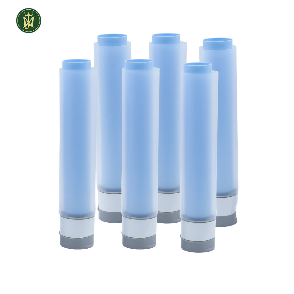 Tube cosmétique en plastique Transparent à Double chambre à compression douce, emballage Double pour soins de la peau, Tubes en plastique vides pour Lotion crème
