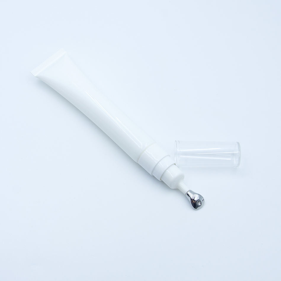 Emballage cosmétique vide personnalisé de haute qualité de 20ml, Tube d'essence de crème pour les yeux en alliage de Zinc avec tête de Massage vibrante avec Logo personnalisé