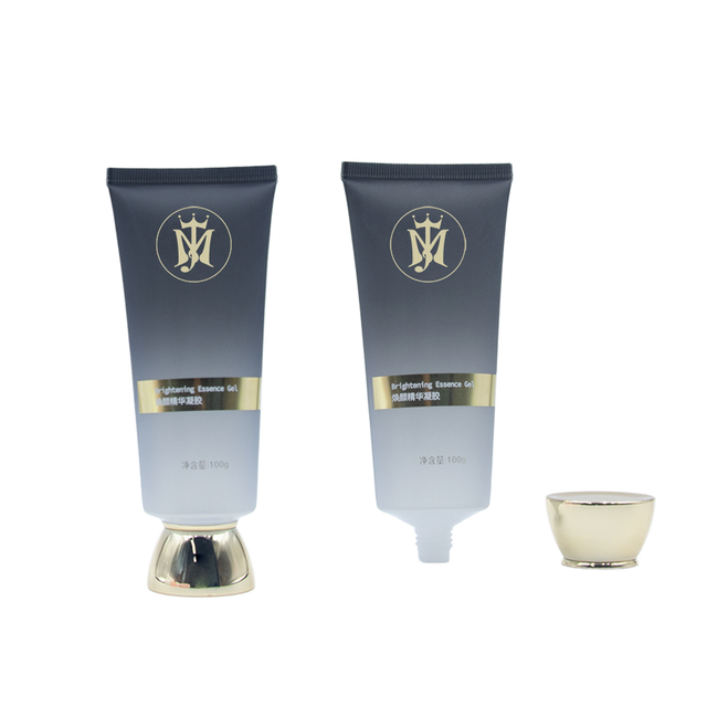 Tube de couvercle à vis doré de luxe personnalisé, pour crème de lavage du visage, Gel, emballage cosmétique de luxe pour protection solaire, shampoing, nettoyant