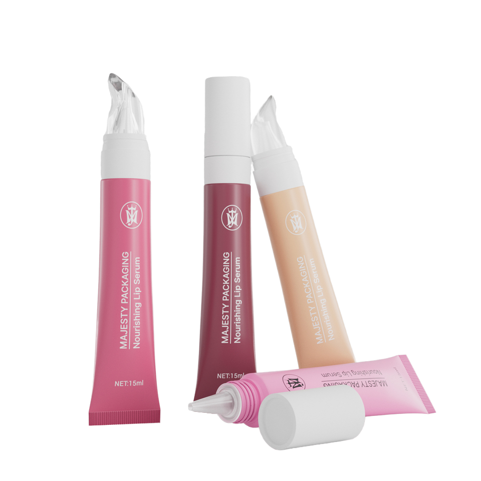 Tubes à presser personnalisés pour brillant à lèvres 10ml 15ml, conteneurs de brillant à lèvres, Tube souple en plastique, Tube de soin des lèvres en plastique personnalisé