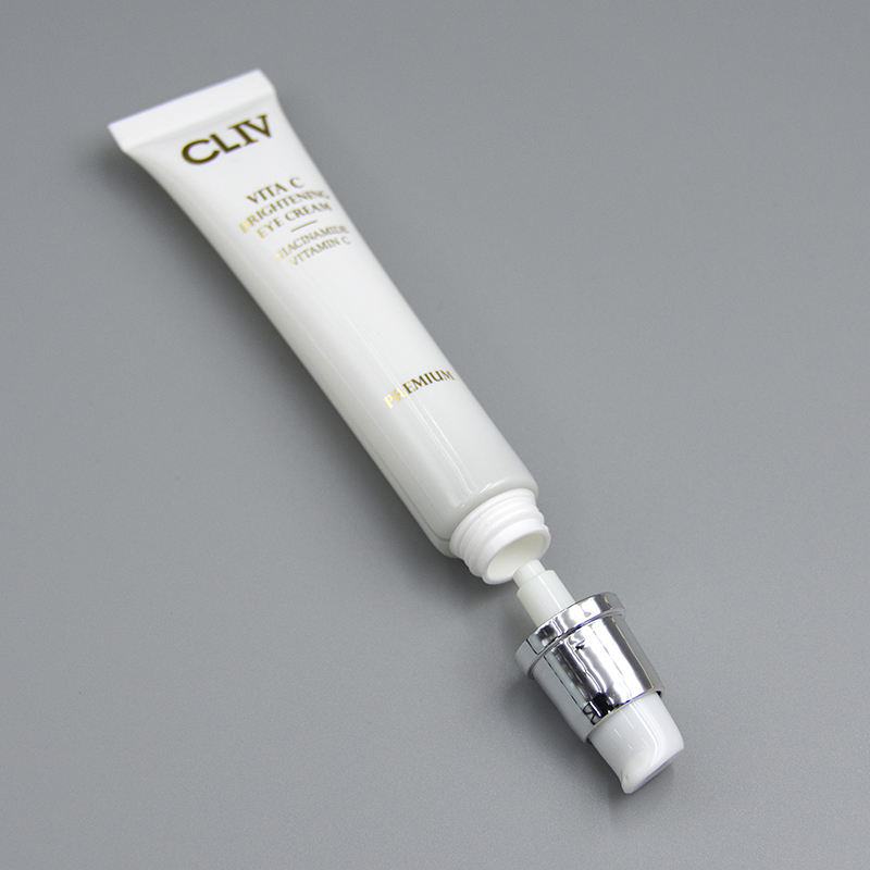 Tube d'emballage de crème essentielle PE souple personnalisé, tête de pompe sans air pour crème solaire pour le visage et les yeux, liquide de fond de teint BB CC