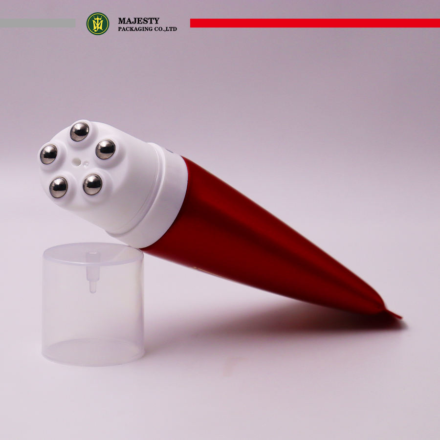 Tube en plastique multifonctionnel personnalisé de 30ML à 250ML, pour crème pour les yeux, tuyau cosmétique, tête de Massage à bille, comprend un emballage d'extrusion