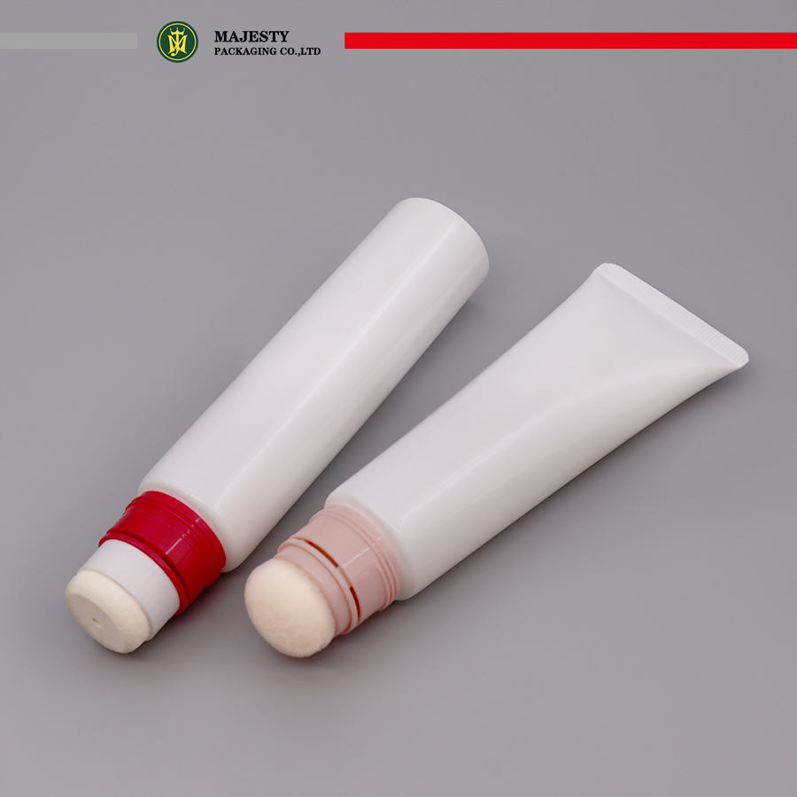 Tubes en plastique personnalisés de 30 à 60ML, pour cosmétiques, soins de la peau, BB crème et fond de teint liquide, avec emballage d'extrusion de pointe en éponge