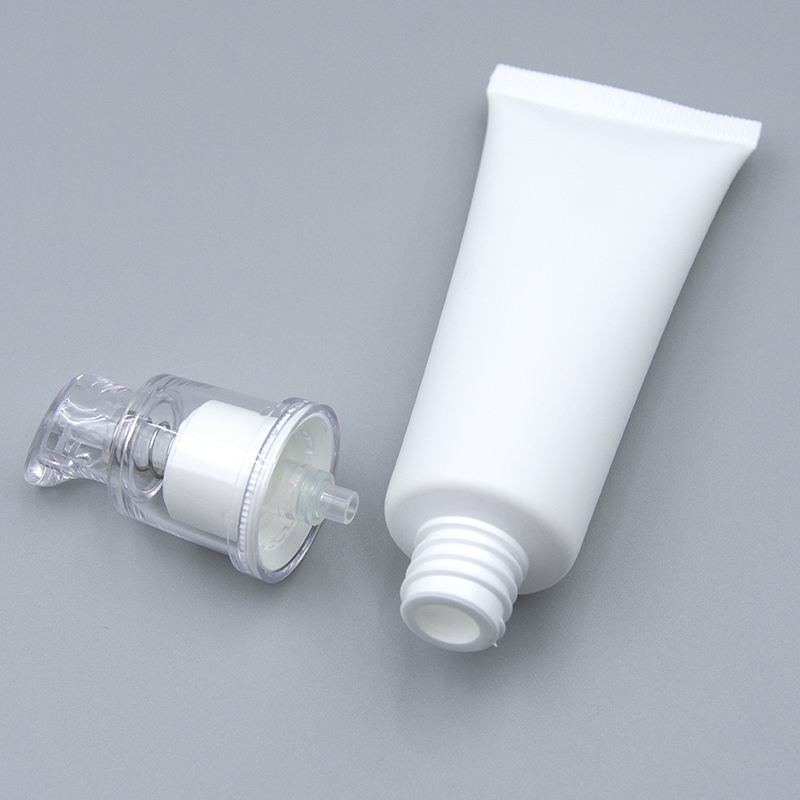 Tube PE à presser personnalisé de 30ML, vide, maquillage BB crème cosmétique, Tube en plastique pour crème pour le visage, pompe pressée, Tube cosmétique en plastique souple