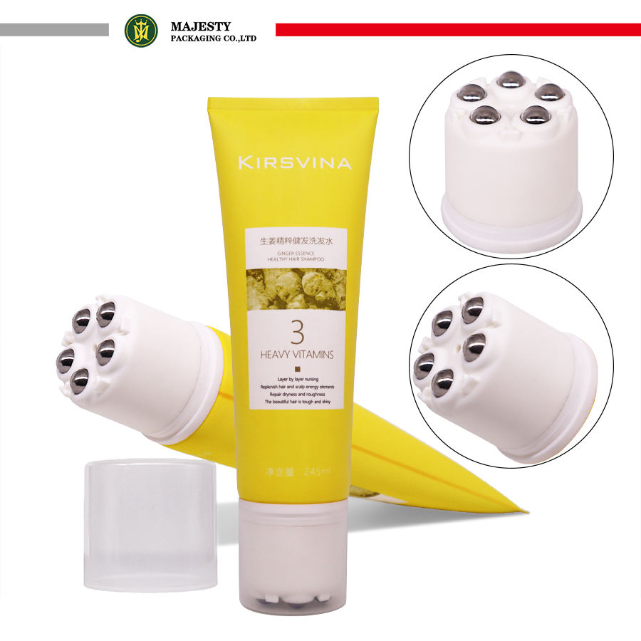 Rouleau de Massage Facial fait sur commande de Tube mou de rouleau d'acier inoxydable pour le récipient vide de corps de visage