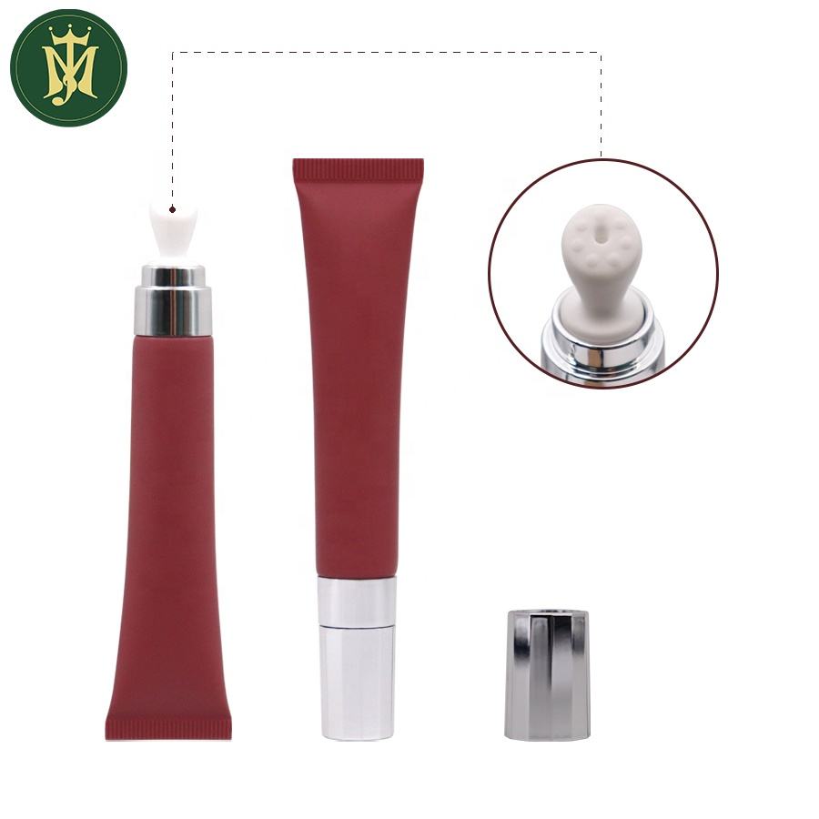 Tube de crème pour les yeux à presser cométique personnalisé, tête en céramique en alliage de Zinc, emballage de tuyau, 10ml, 15ml, 20ml