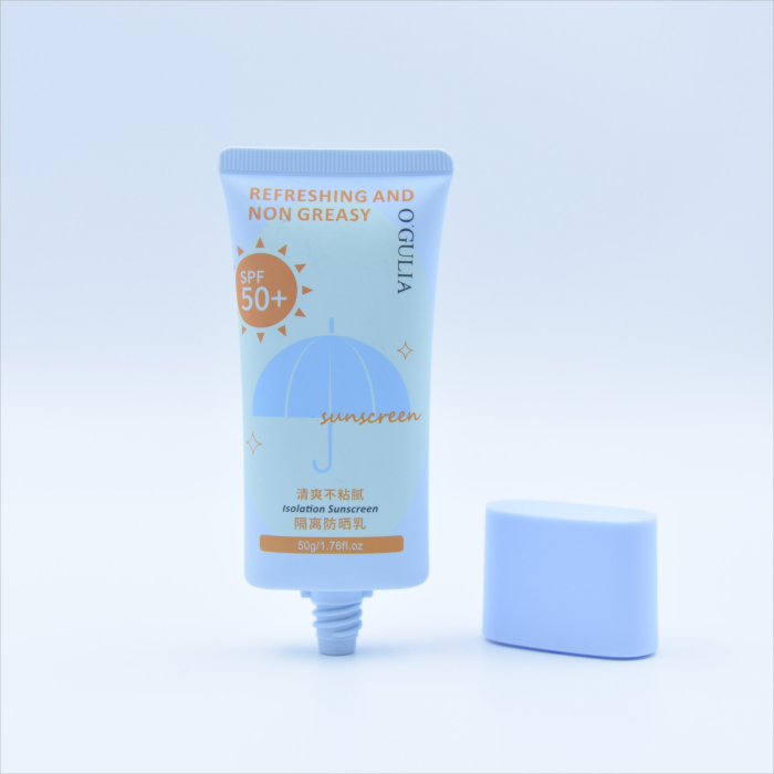 BB crème crème pour les mains crème solaire cosmétique Tube d'emballage en plastique avec impression Offset soins de la peau presser PE Tube d'emballage