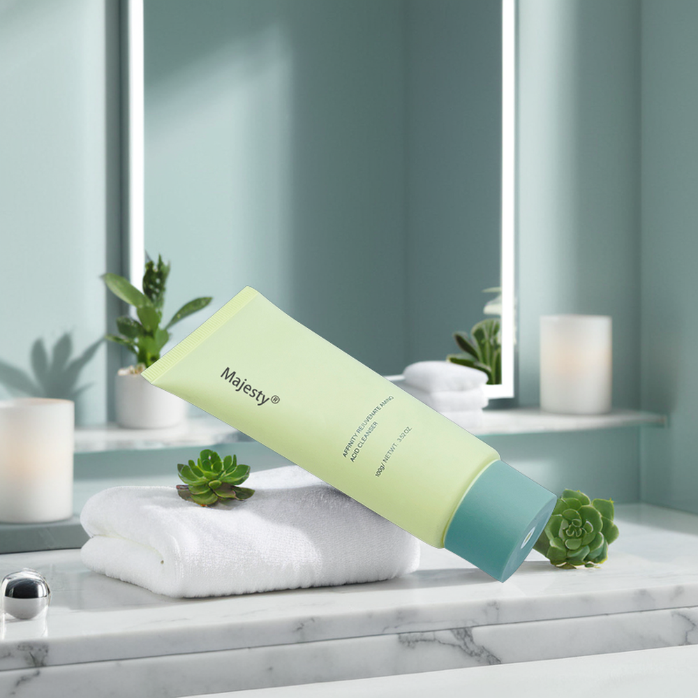 Tube à presser à bouchon à vis pour nettoyant pour le visage, lotion pour le visage, crème, emballage de rouge à lèvres, usage cosmétique industriel