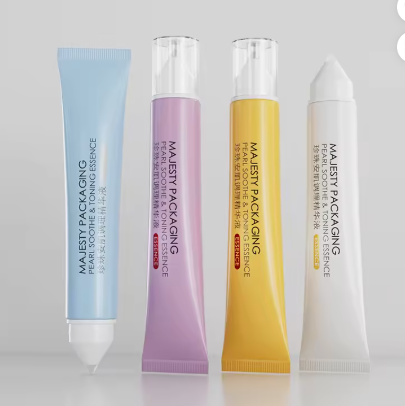 Applicateur compte-gouttes à Tube à presser personnalisé PP + PE, pour fond de teint, crème pour les yeux, liquide essentiel, cosmétiques de marque MJ