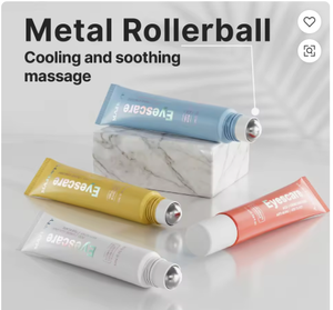 Tube de crème pour les yeux à bille en métal, cosmétique vide, Tube souple à presser en plastique pour sérum pour les yeux, Essence, applicateur de Massage rafraîchissant