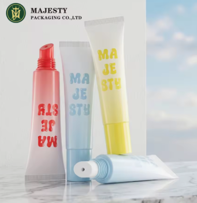 Tube de baume à lèvres Macaron vide, 15ml, emballage de brillant à lèvres, Portable, Mini récipient esthétique cosmétique en plastique souple, vente en gros